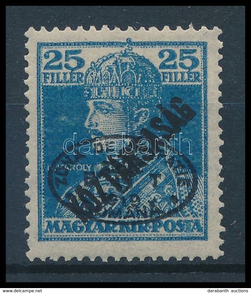 * Debrecen I. 1919 Károly/Köztársaság 25f Fekete Felülnyomással (10.000) / Mi 59b. Signed: Bodor - Sonstige & Ohne Zuordnung