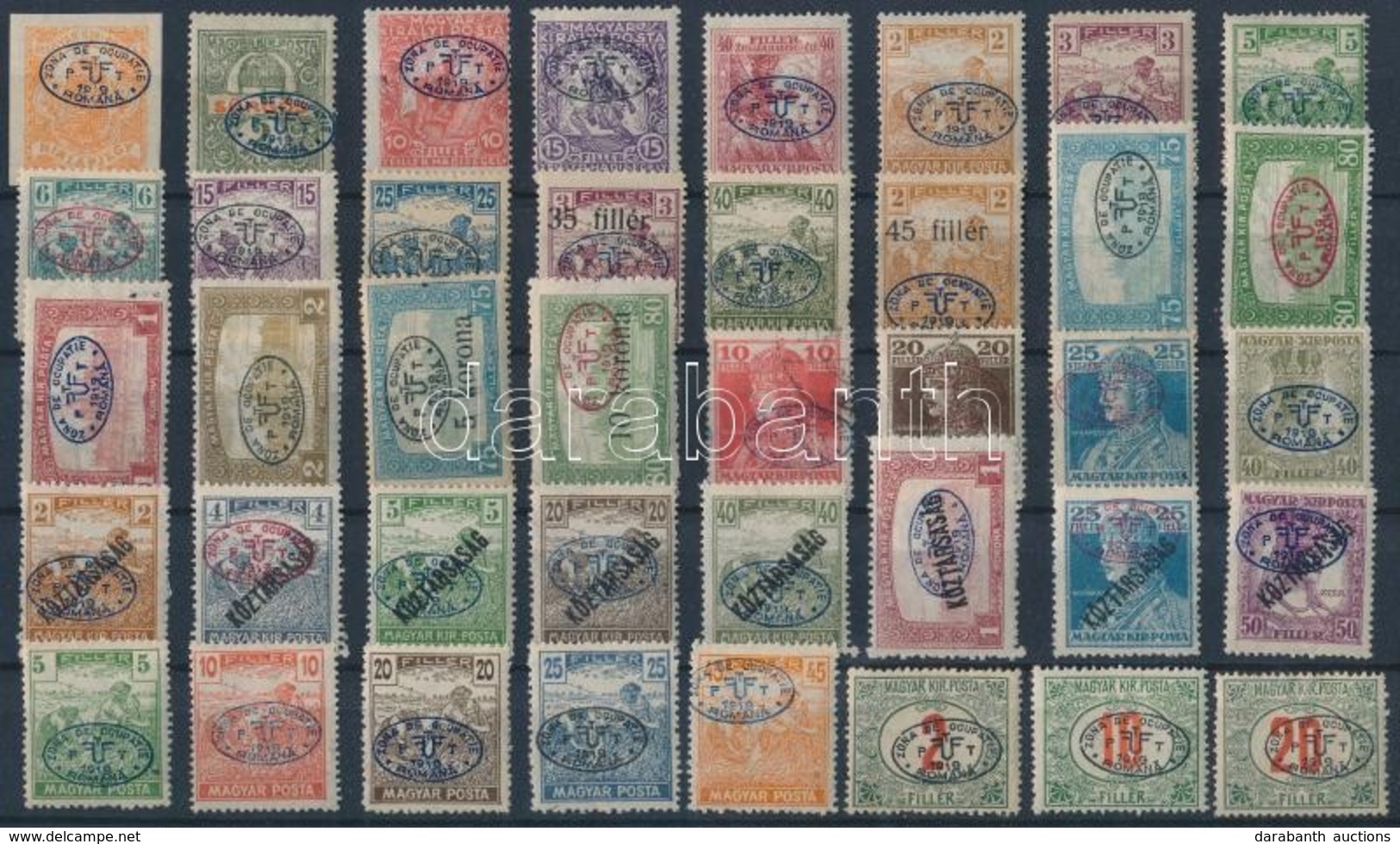 ** * Debrecen I. 1919 40 Klf Bélyeg (98.600) / 40 Different Stamps. Signed: Bodor - Sonstige & Ohne Zuordnung