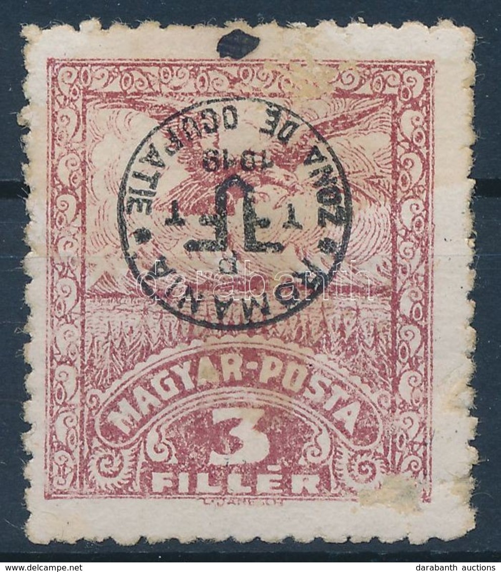 (*) Debrecen II. 1920 3f Fordított Felülnyomással / Mi 77y Inverted Overprint. Signed: Bodor (foltos / Spot) - Autres & Non Classés