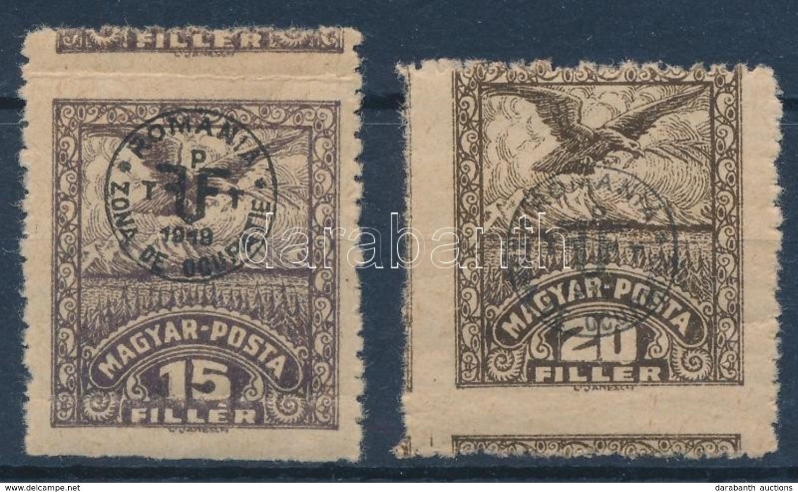 ** Debrecen II. 1920 2 X 15f Elfogazva / 2 X Mi 82x Shifted Perforation. Signed: Bodor - Sonstige & Ohne Zuordnung