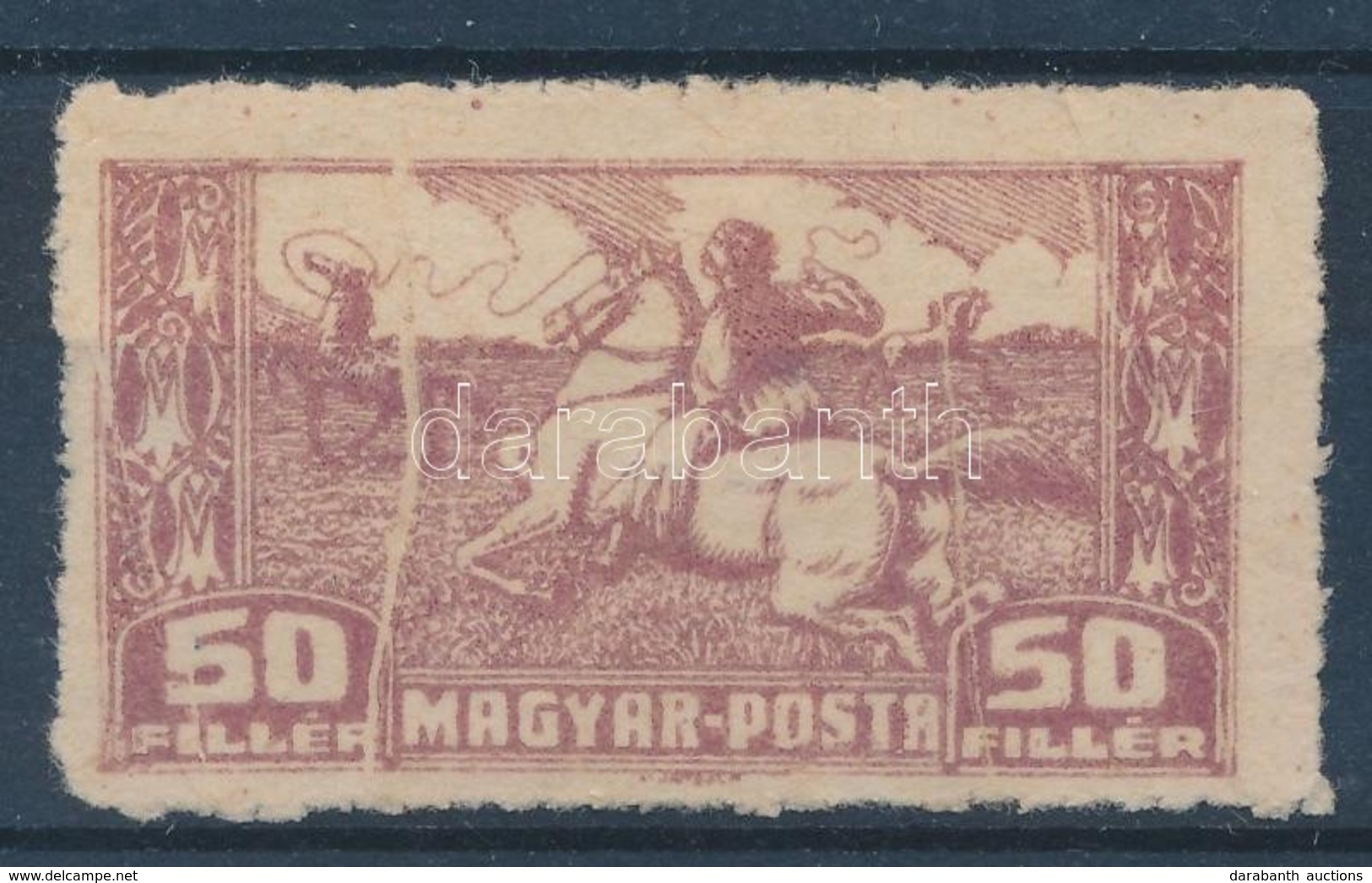 (*) Debrecen II. 1920 50f Próbanyomat Papírránccal / Proof With Paper Crease. Signed: Bodor - Other & Unclassified