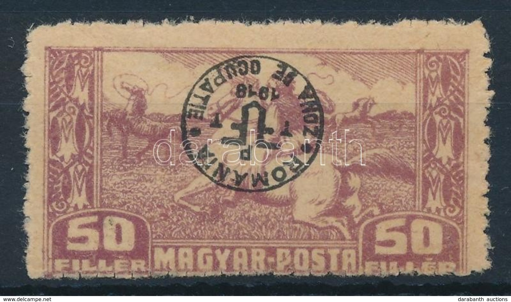 ** Debrecen II. 1920 50f Közönséges Papíron, Fordított Felülnyomással (25.000) / Mi 89x With Inverted Overprint. Signed: - Autres & Non Classés