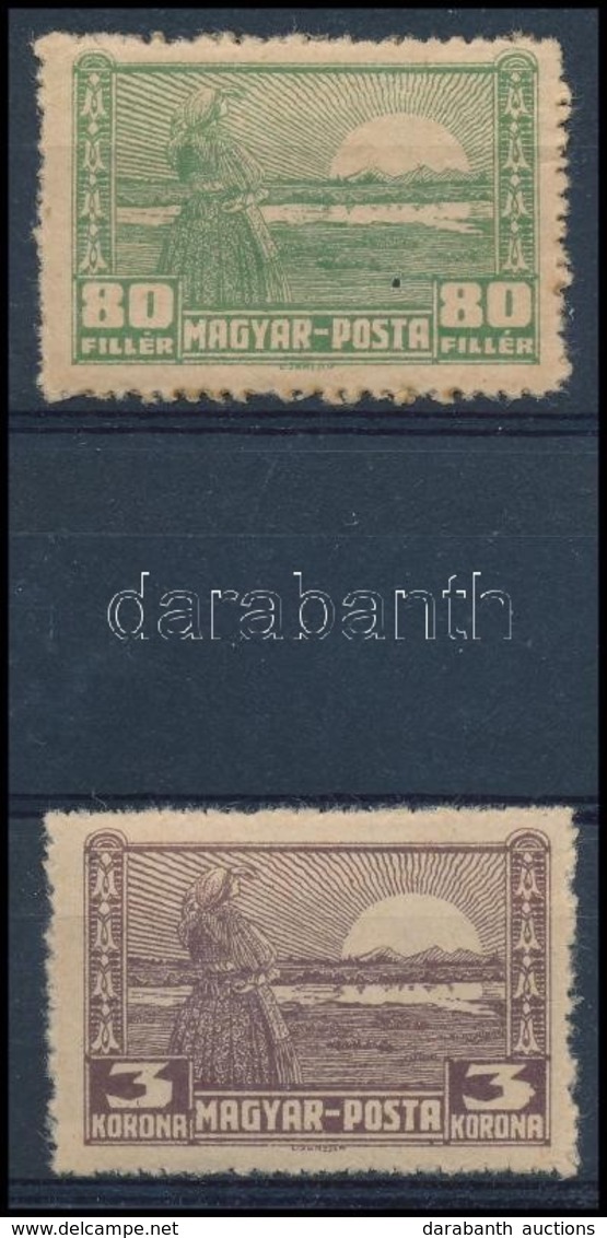 * Debrecen II. 1920 80f, 3K Próbanyomatok / Proofs. Signed: Bodor - Other & Unclassified