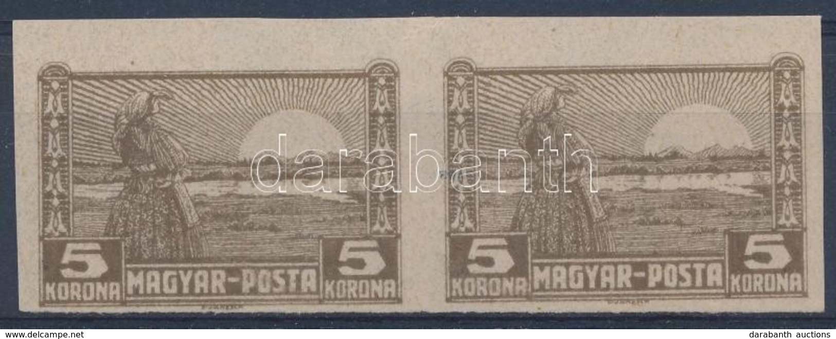 (*) Debrecen II. 1920 5K Vágott Próbanyomat Pár / Proof Pair. Signed: Bodor - Sonstige & Ohne Zuordnung