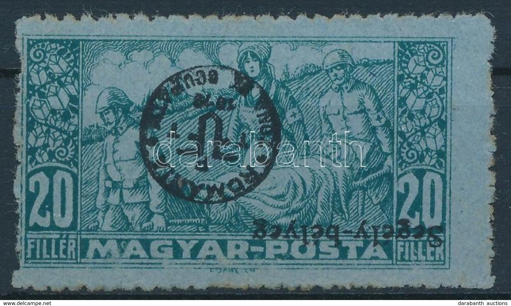 (*) Debrecen II. 1920 20f Fordított Felülnyomással / Mi 99y Inverted Overprint. Signed: Bodor - Autres & Non Classés