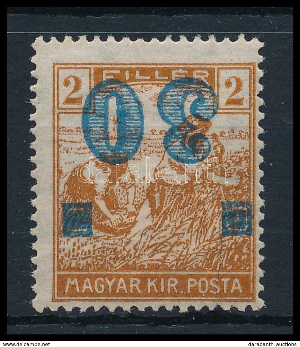 * 1919 Arató 30f/2f Fordított Felülnyomással (15.000) / Mi 6a With Inverted Overprint. Signed: Bodor - Autres & Non Classés