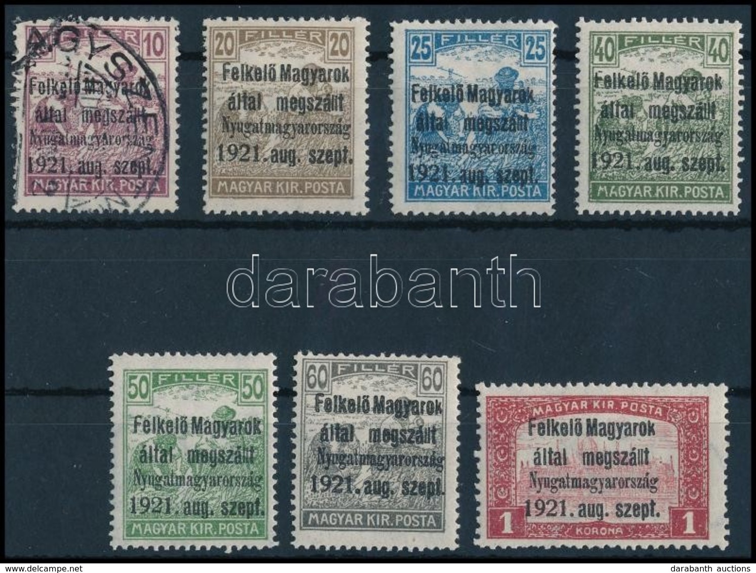 ** * O Nyugat-Magyarország I. 1921 7 Klf Bélyeg (**18.950) / Mi 1-7 Signed: Bodor - Other & Unclassified