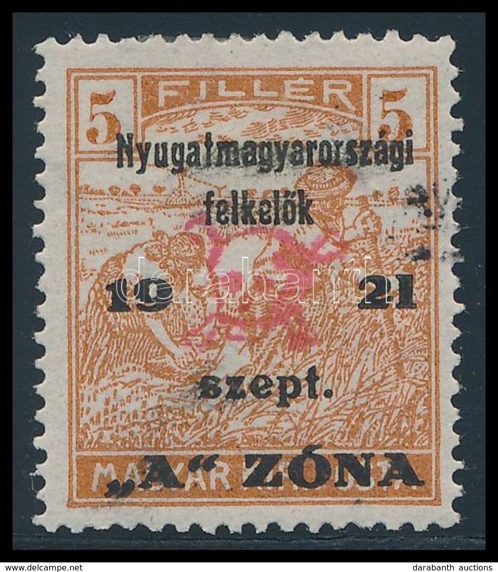 * Nyugat-Magyarország II. 1921 Arató 5f (**25.000) / Mi 11 Signed: Bodor, Werner - Autres & Non Classés