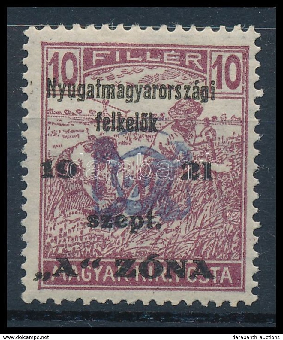 * Nyugat-Magyarország II. 1921 Arató 10f (20.000) / Mi 12 Signed: Bodor - Other & Unclassified