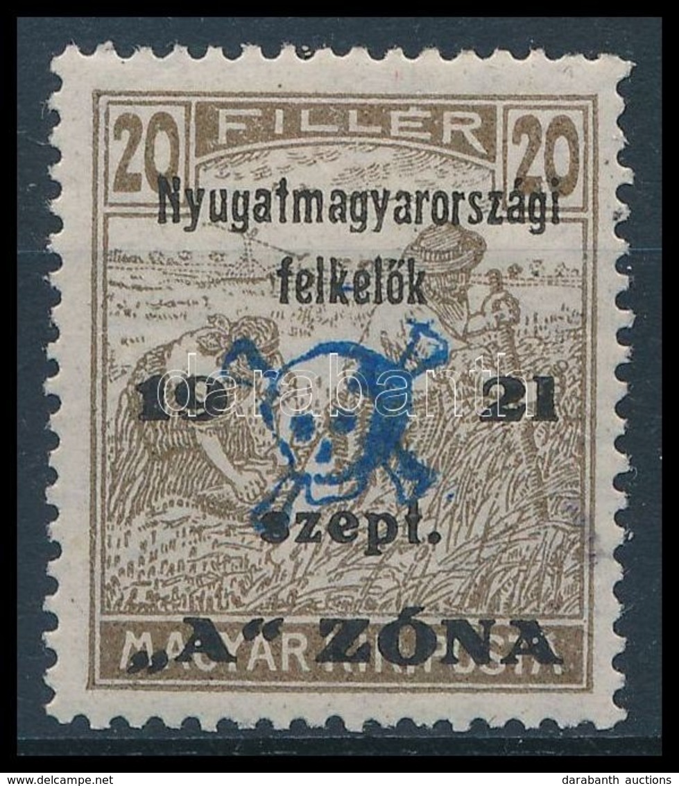 * Nyugat-Magyarország II. 1921 Arató 20f (**80.000) / Mi 14 Signed: Bodor, Werner - Other & Unclassified
