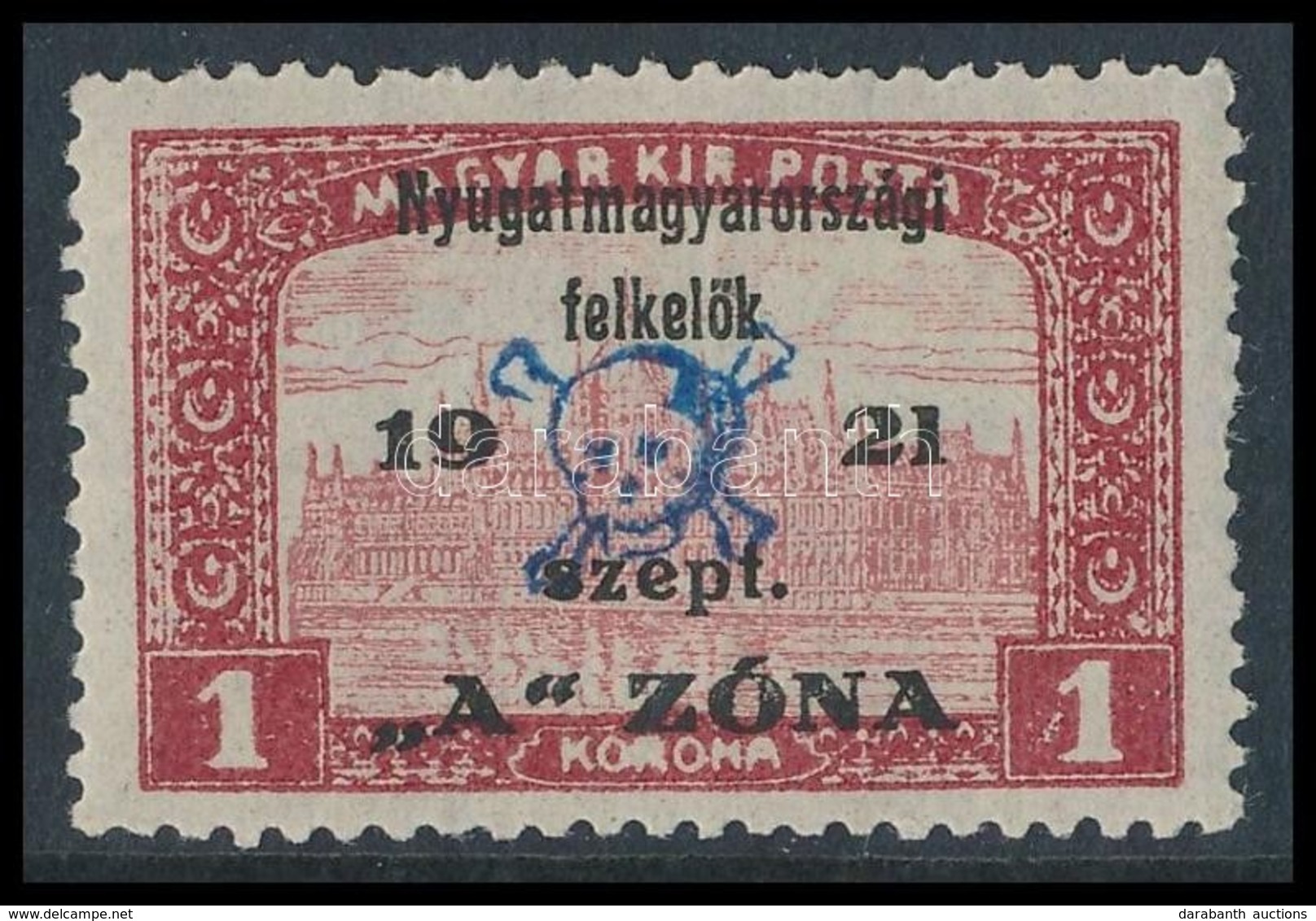 * Nyugat-Magyarország II. 1921 Parlament 1K (**18.000) / Mi 18 Signed: Bodor - Autres & Non Classés