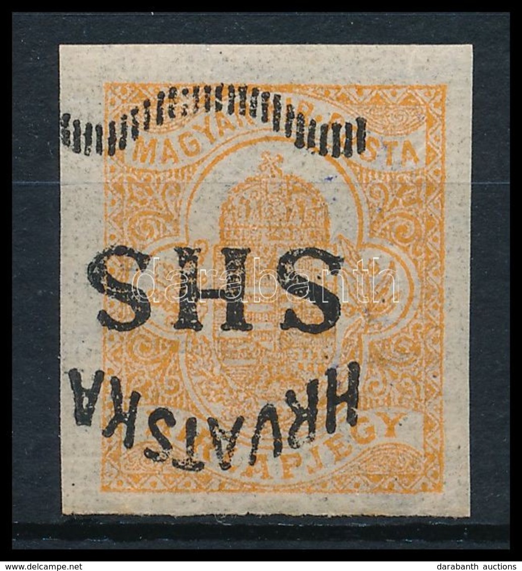 ** 1918 Hírlapbélyeg Fordított Felülnyomással / Mi 57 Inverted Overprint. Signed: Bodor - Autres & Non Classés