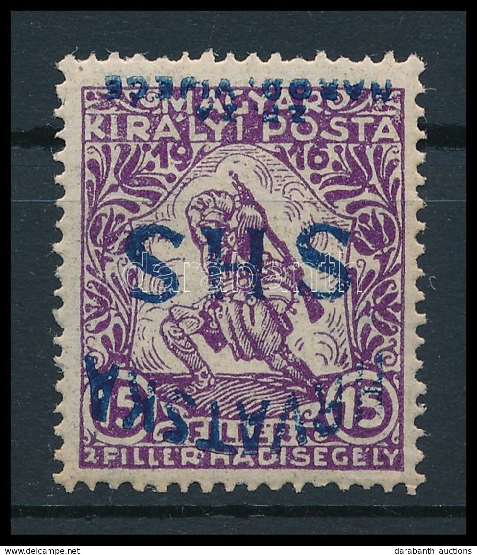 ** 1918 Hadisegély 15f Fordított Felülnyomással / Mi 60 With Inverted Overprint. Signed: Bodor - Other & Unclassified