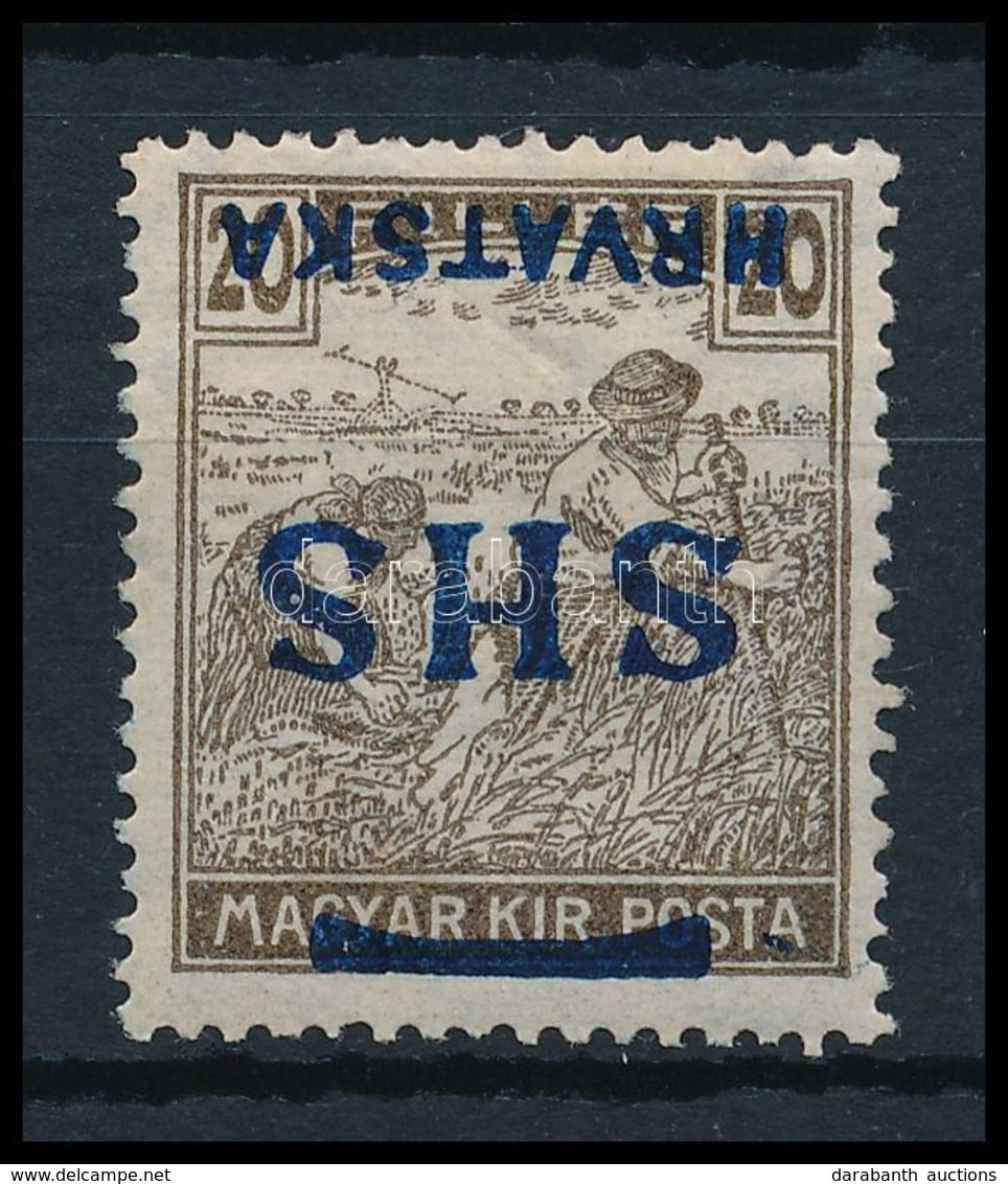 * 1918 Arató 20f Fordított Felülnyomással / Mi 72 Inverted Overprint. Signed: Bodor - Autres & Non Classés