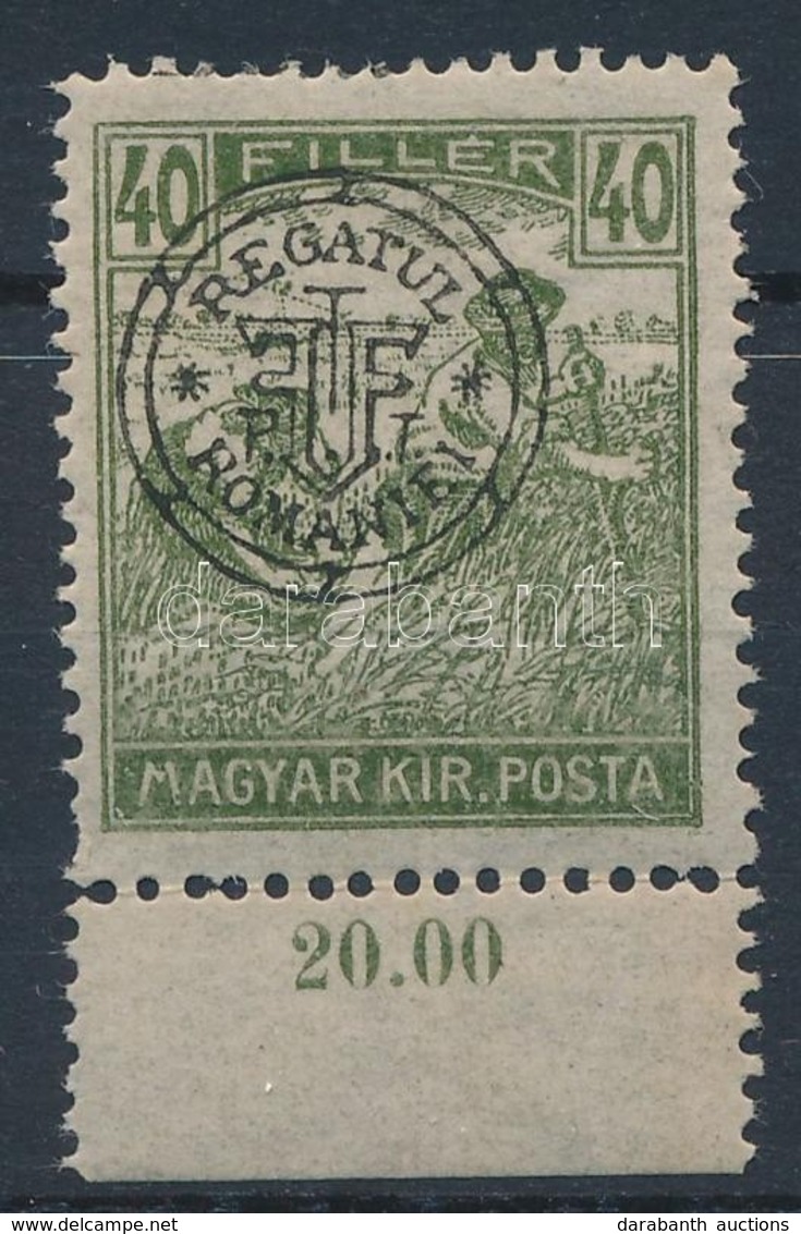 ** 1919 Arató 40f Elcsúszott Felülnyomással / Mi 36 I With Shifted Overprint. Signed: Bodor - Autres & Non Classés