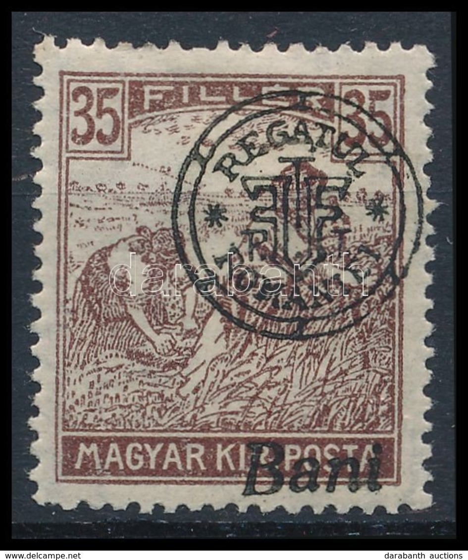 * 1919 Arató 35f, Elcsúszott Felülnyomattal / Mi 35 II Shifted Overprint. Signed: Bodor - Autres & Non Classés