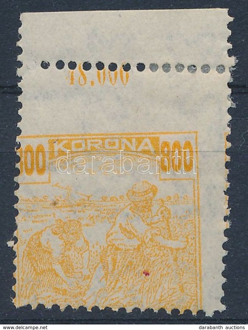 * 1920 Arató 800K Extra Elfogazással / Mi 354 Shifted Perforation - Sonstige & Ohne Zuordnung