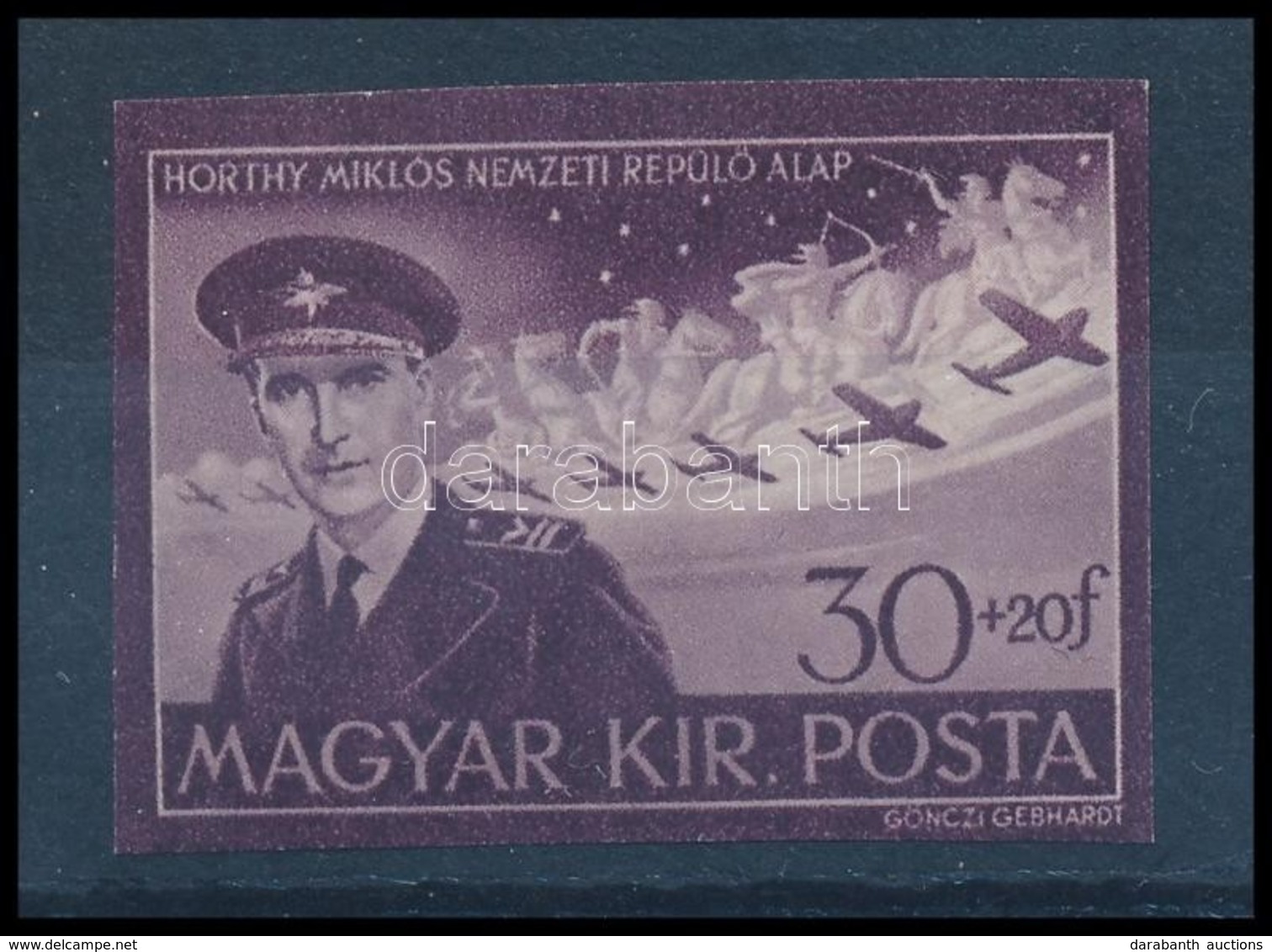 ** 1943 Repülő Alap V. Vágott Bélyeg (12.000) / Mi 735 Imperforate - Autres & Non Classés