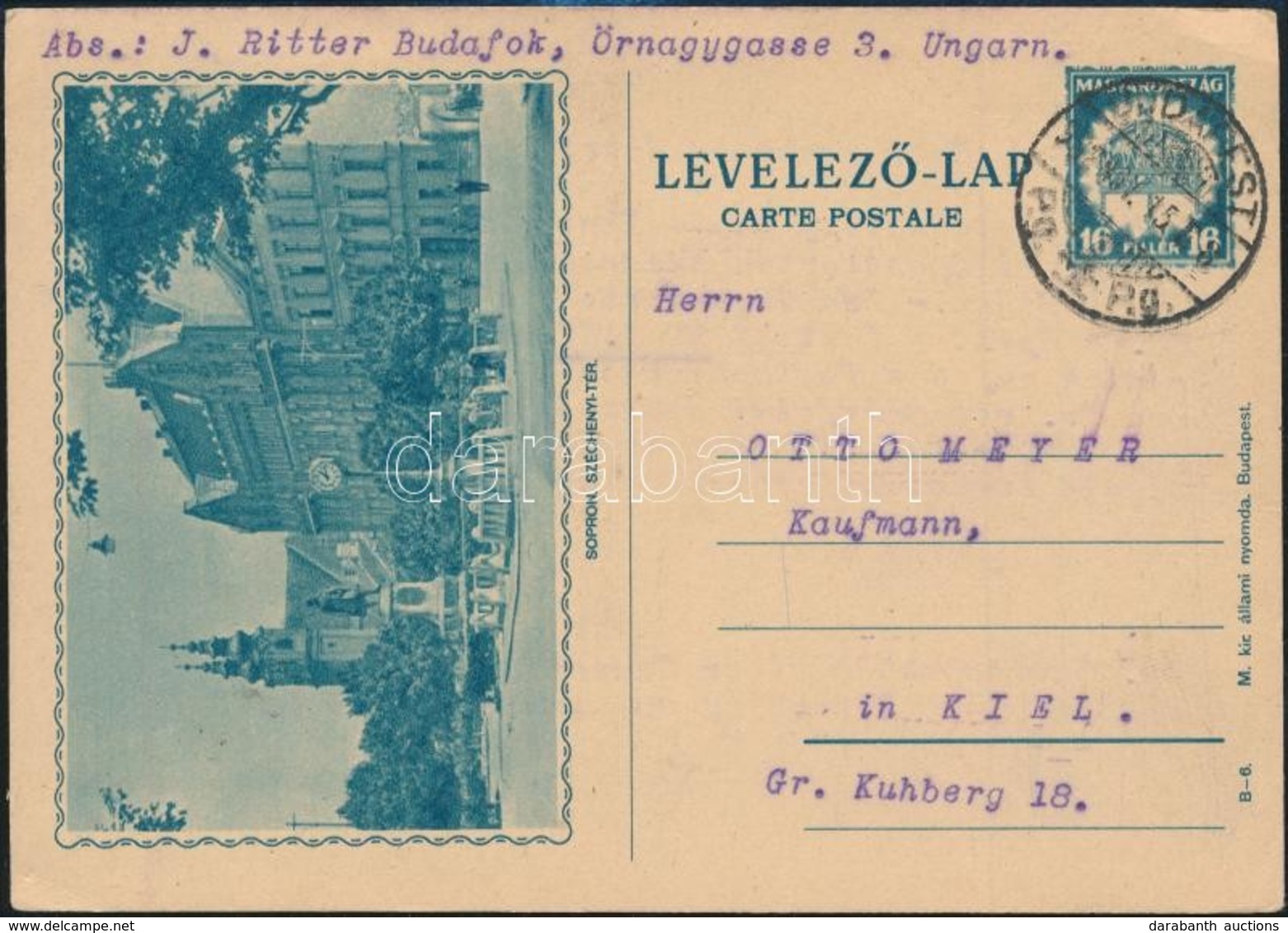 1932 Képes Díjjegyes Levelezőlap / PS-card To Kiel - Other & Unclassified