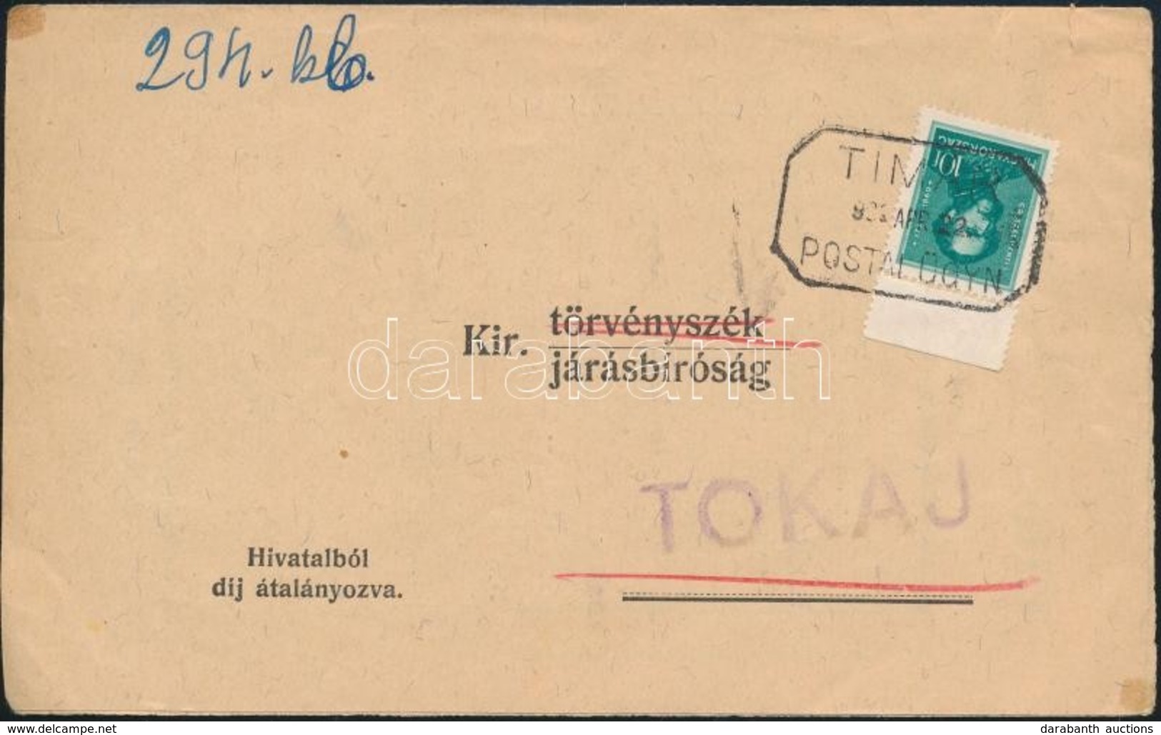 1939 Kézbesítési Bizonyítvány TÍMÁR Postaügynökségi Bélyegzéssel / Printed Matter With Postal Agency Postmark - Autres & Non Classés