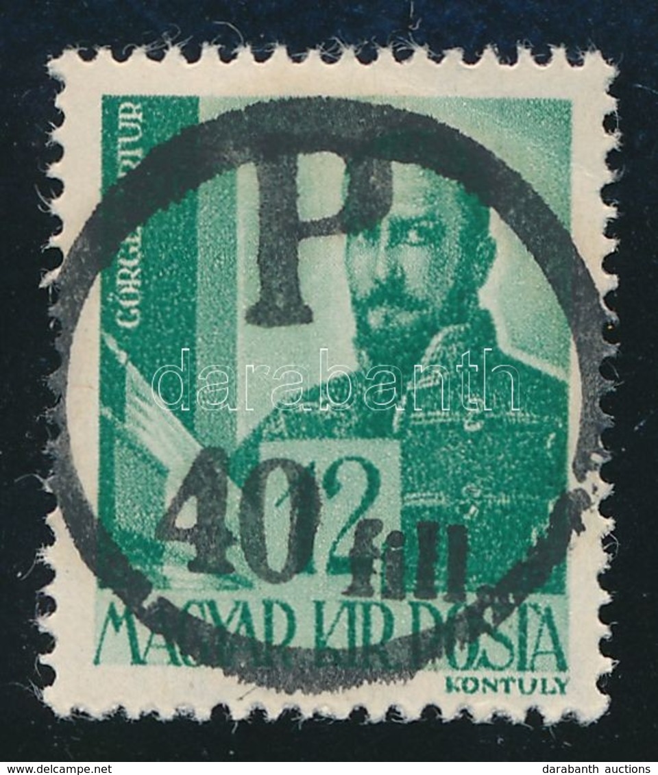 ** Abony 1945 40f/12f Dr. Molnár László Igazolásával. Signed: Bodor - Other & Unclassified