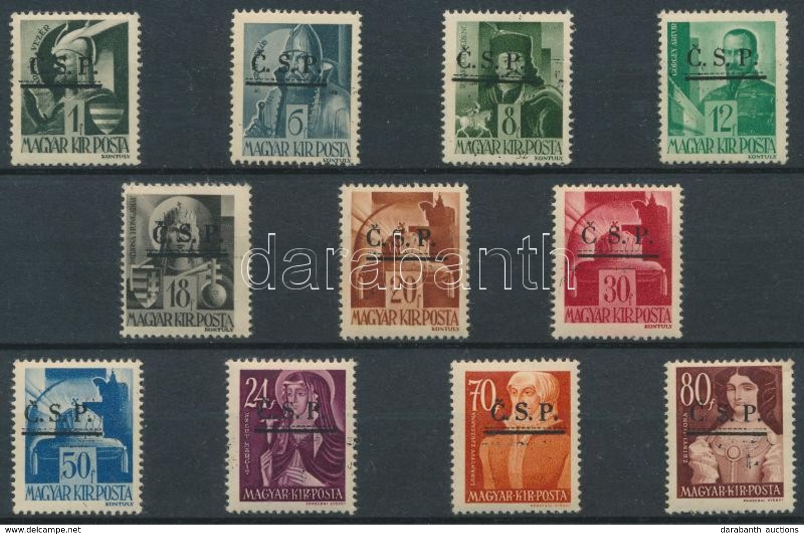 ** Rozsnyó 1945 11 Klf Bélyeg (33.500) / 11 Different Stamps. Signed: Bodor - Autres & Non Classés