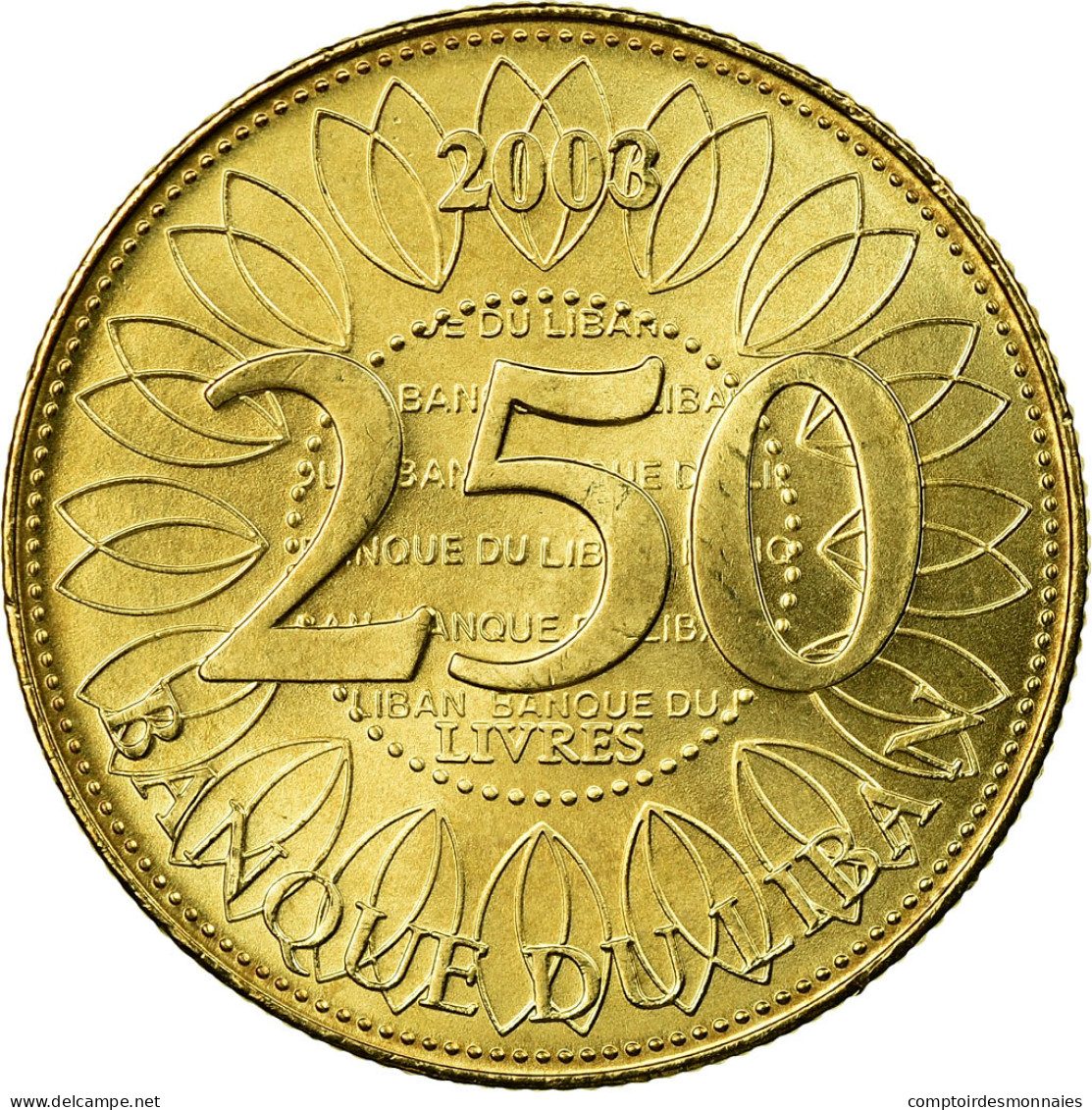 Monnaie, Lebanon, 250 Livres, 2003, TTB, Aluminum-Bronze, KM:36 - Lebanon