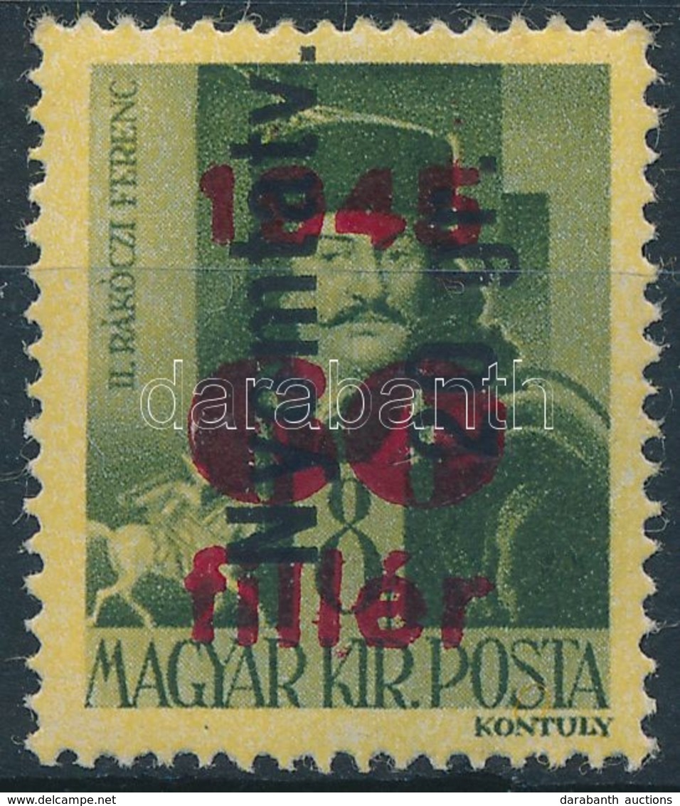 ** 1946 Betűs III. Nyomtatv.20g/60f/8f Fordított Felülnyomással (45.000) / Mi 870 With Inverted Overprint - Autres & Non Classés