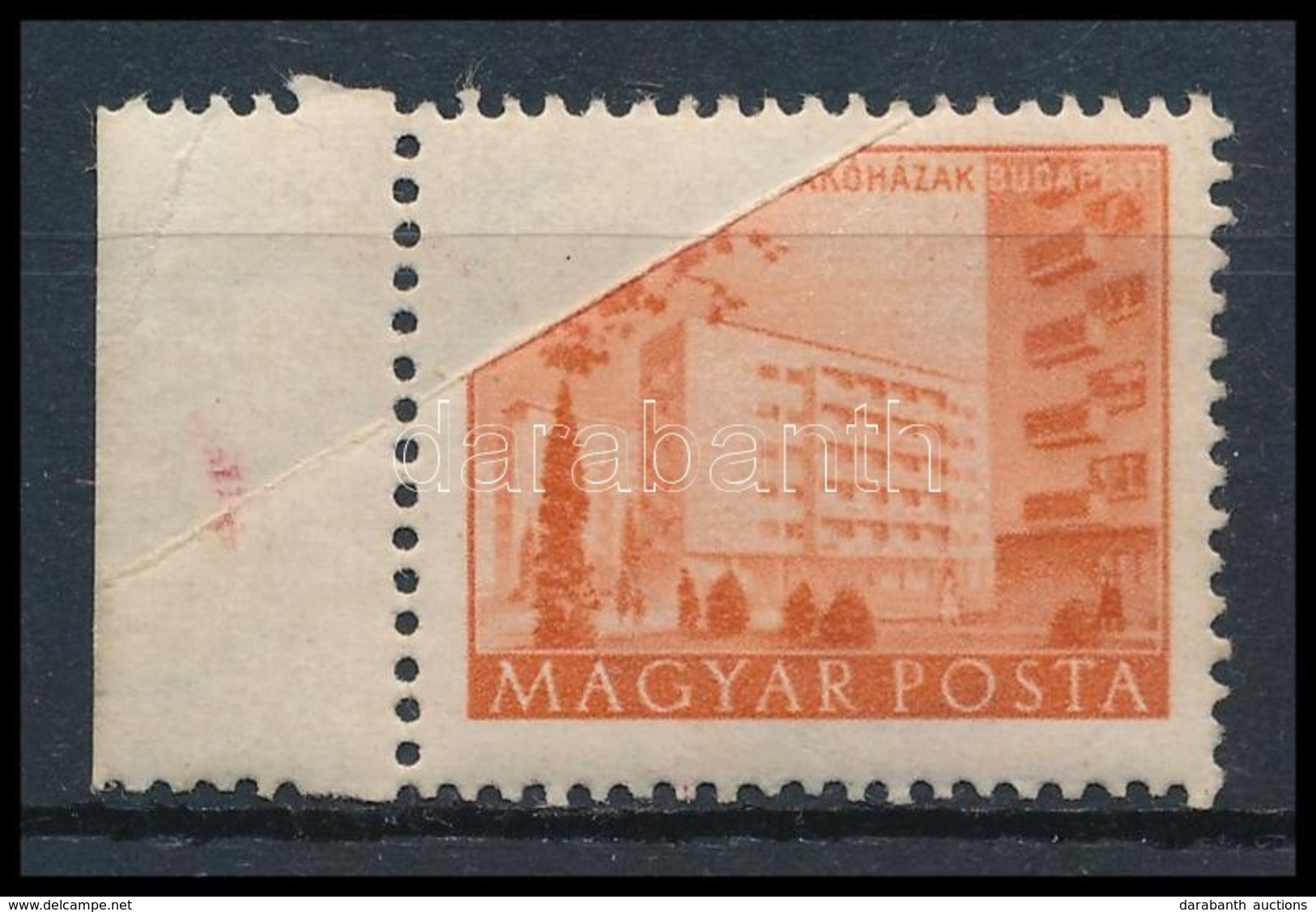 ** 1951 Épület 30f ívbehajlás Miatt A Bélyegkép Egy Része Hiányzik / Mi 1187 Missing Print - Autres & Non Classés