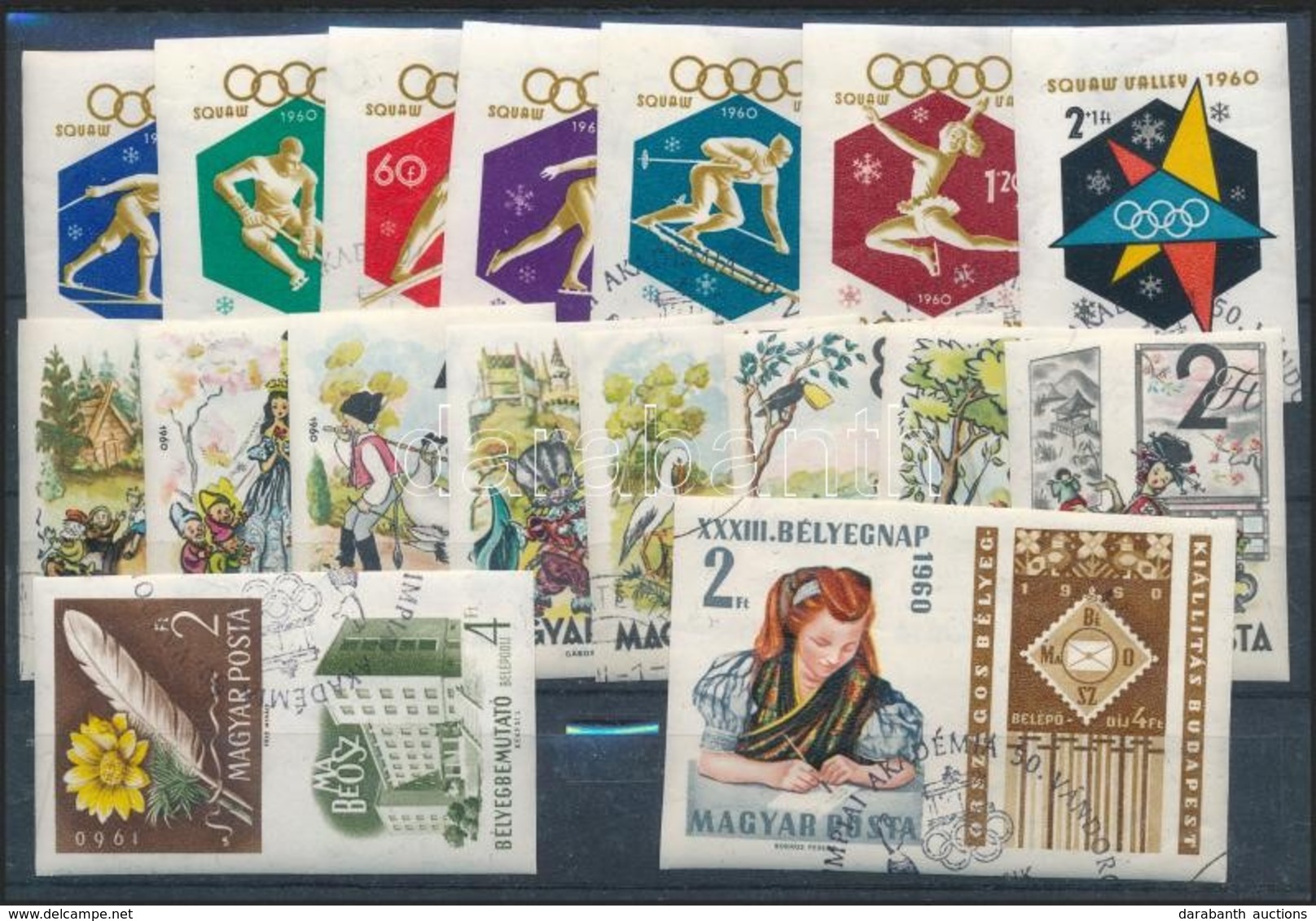 O 1960 4 Klf Vágott Kiadás (22.000) / 4 Different Imperforate Issues - Other & Unclassified