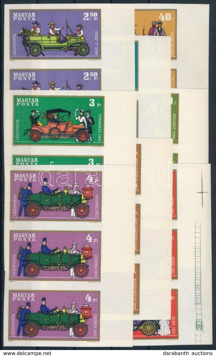 ** 1970 Autó Vágott Sor ívszéli Hármascsíkokban (15.000) / Mi 2564-2571 Imperforate Stripes Of 3 - Autres & Non Classés