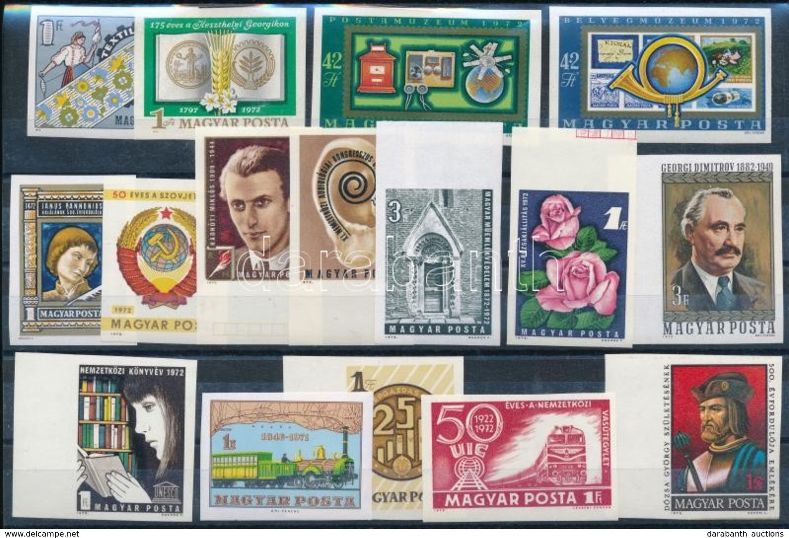 ** 1971-1972 15 Klf Vágott Kiadás (25.000) / 15 Different Imperforate Issues - Other & Unclassified