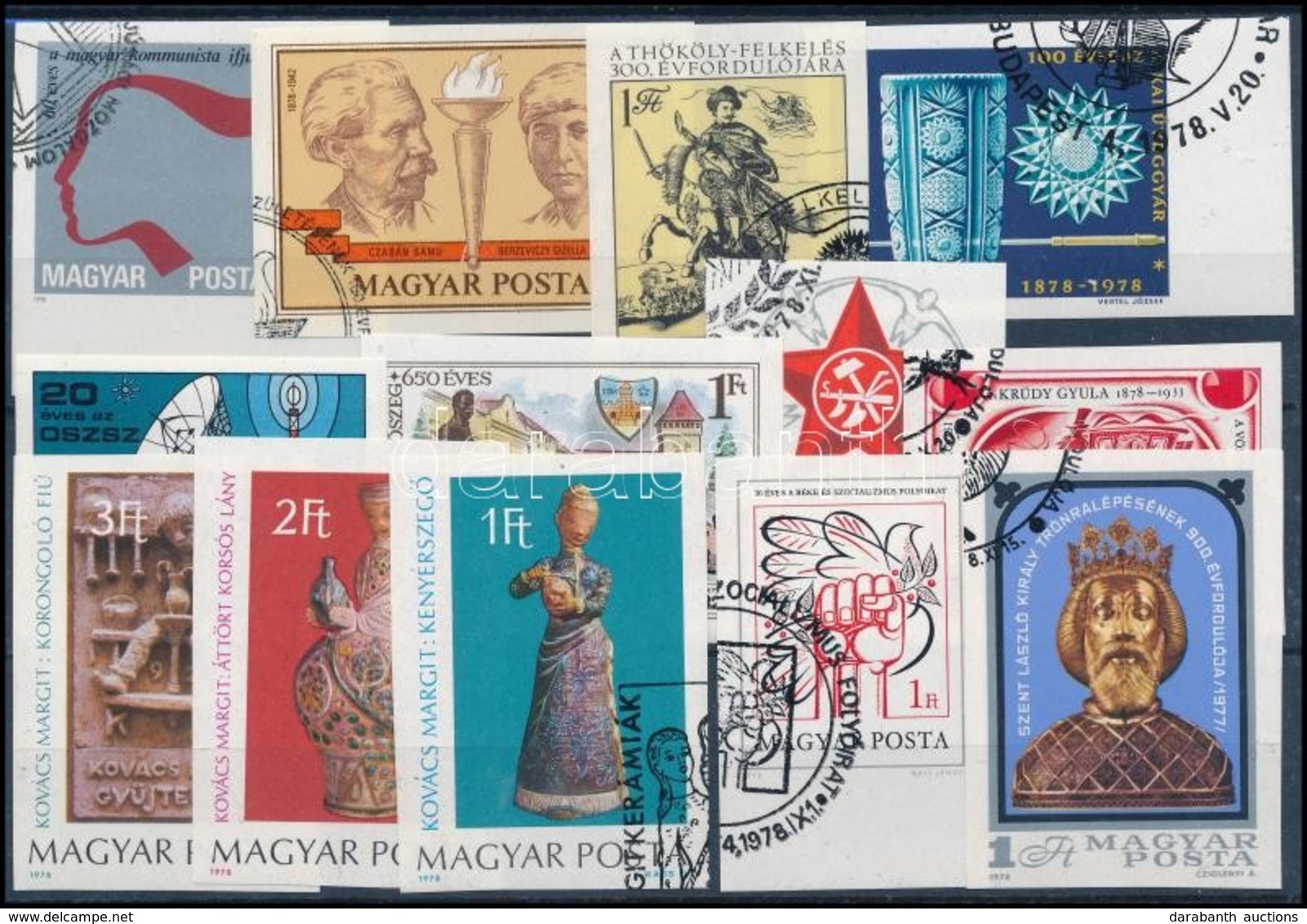 O 1978 11 Klf Vágott Kiadás (20.000) / 11 Different Imperforate Issues - Other & Unclassified