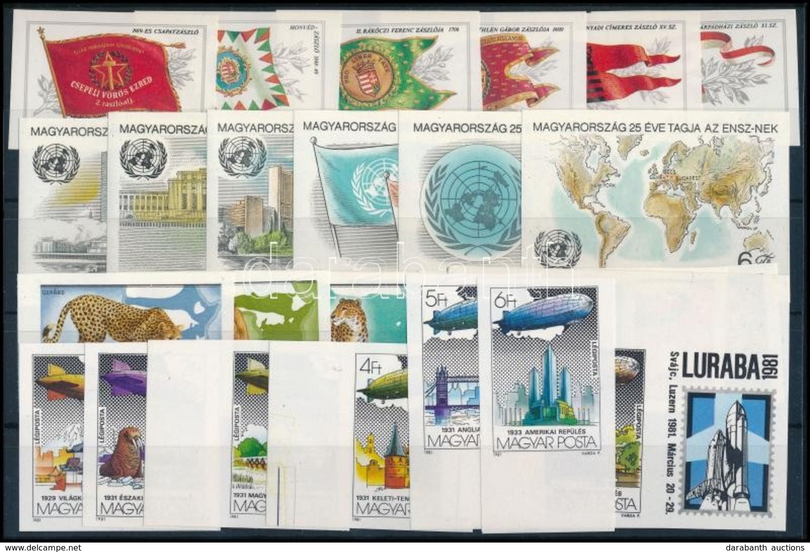 ** 1980-1981 4 Klf Vágott Sor (17.000) / 4 Different Imperforate Sets - Autres & Non Classés