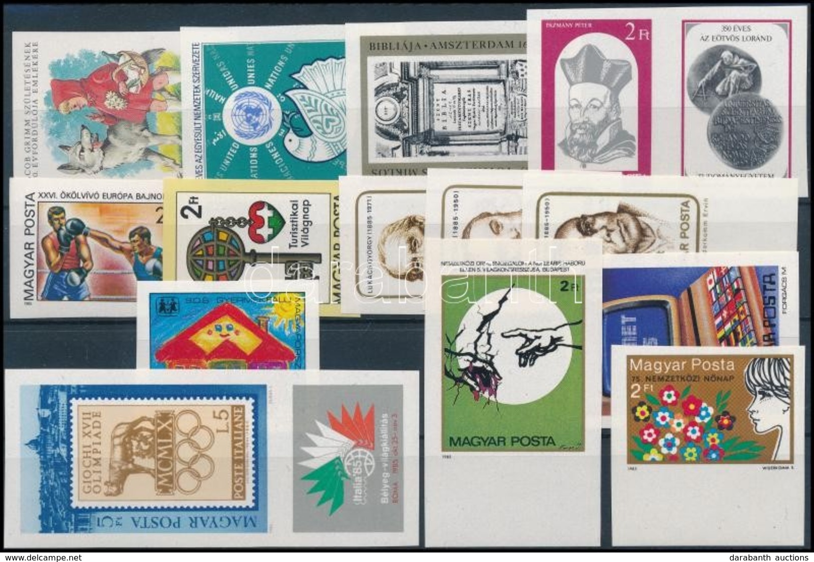** 1985 14 Klf Vágott Kiadás (20.700) / 14 Different Imperforate Issues - Other & Unclassified