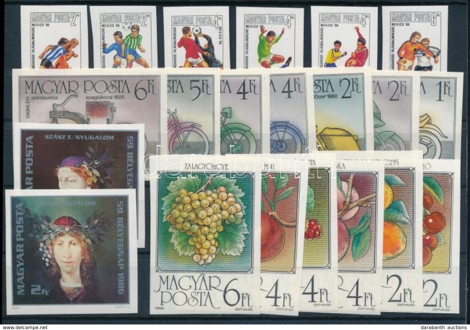 ** 1985-1986 4 Klf Vágott Sor (17.000) / 4 Different Imperforate Sets - Autres & Non Classés