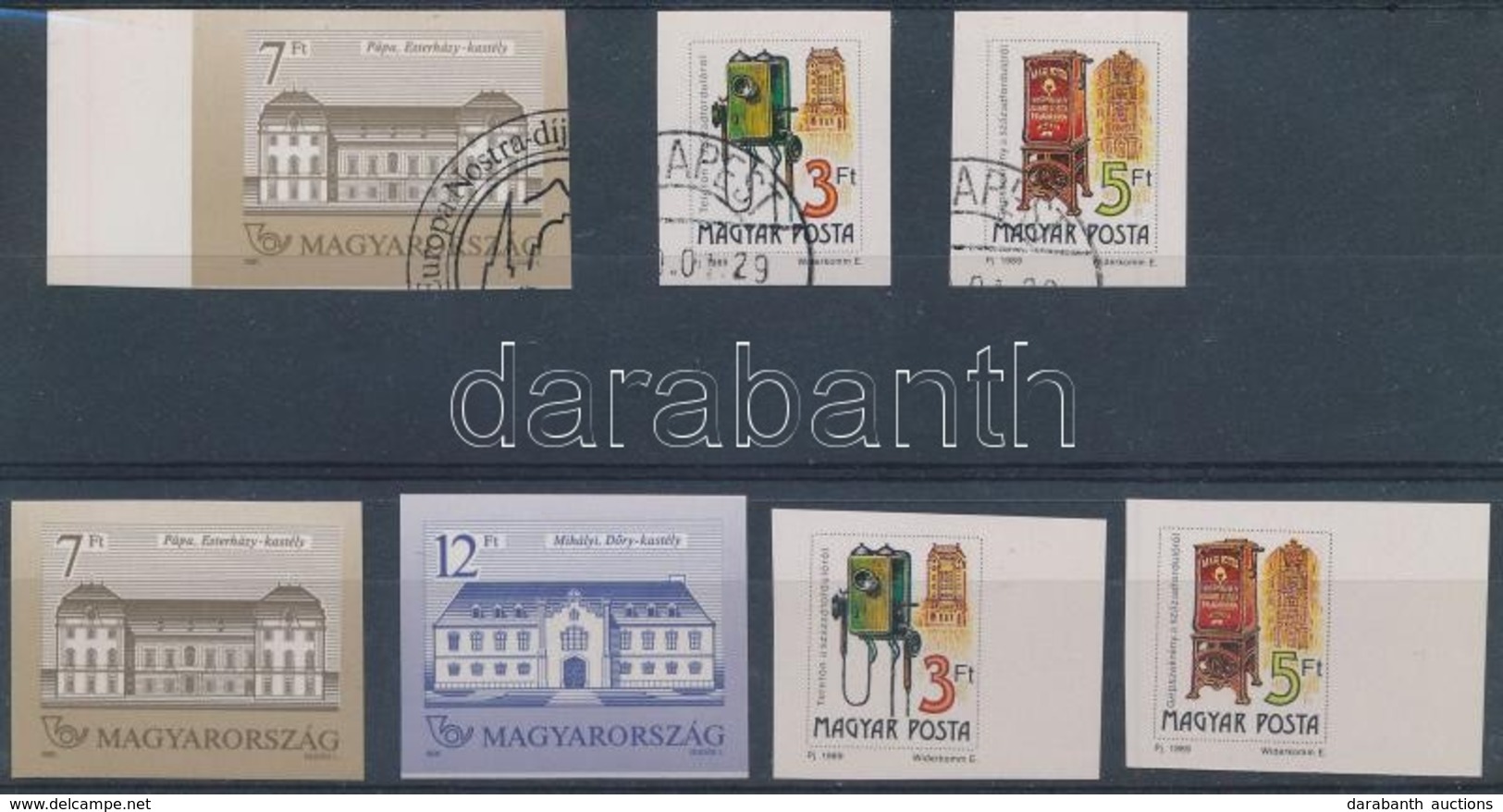 ** O 1990-1991 7 Db Vágott Bélyeg (27.000) / 7 Imperforate Stamps - Sonstige & Ohne Zuordnung