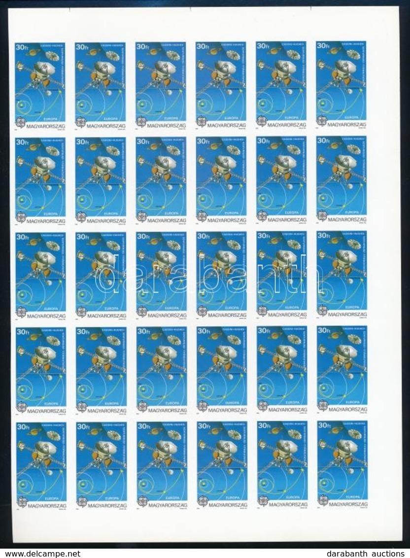 ** 1991 Europa CEPT - Európa Az űrben Vágott Sor 30-as ívdarabokban (210.000) / 4133-4134 Imperforate Blocks Of 30 - Autres & Non Classés