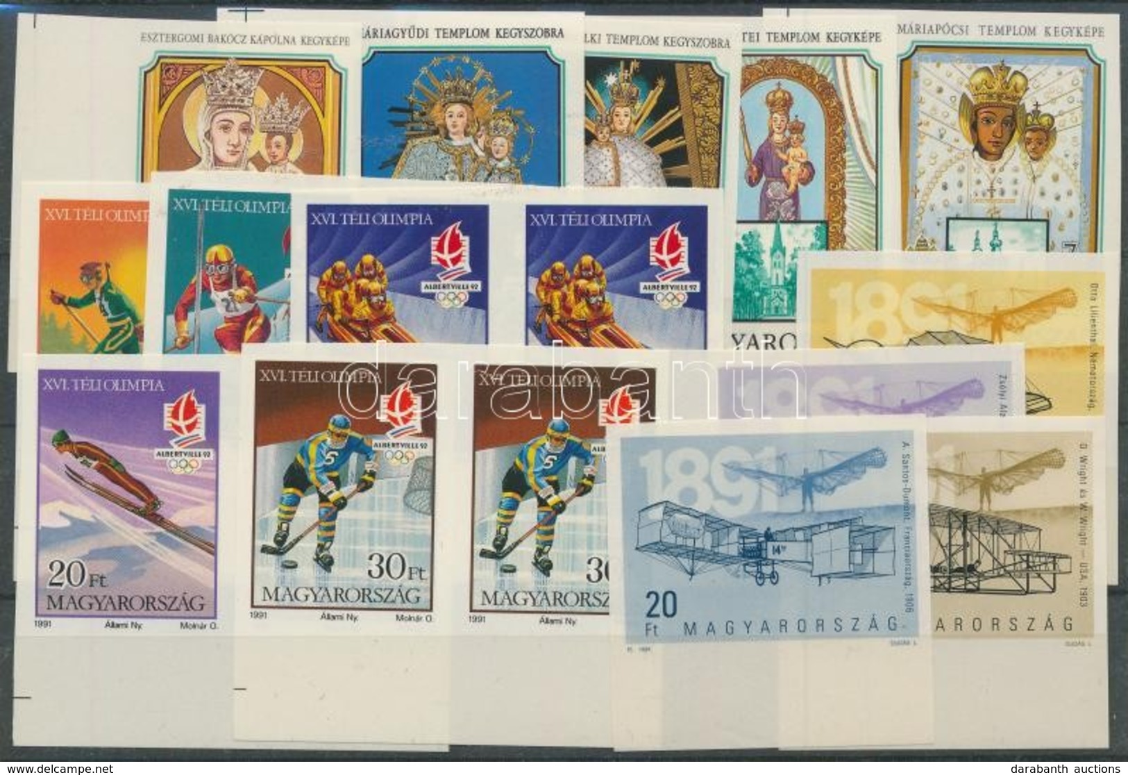 ** 1991 4 Db ívszéli Vágott Sor (20.000) / 4 Imperforate Sets - Autres & Non Classés