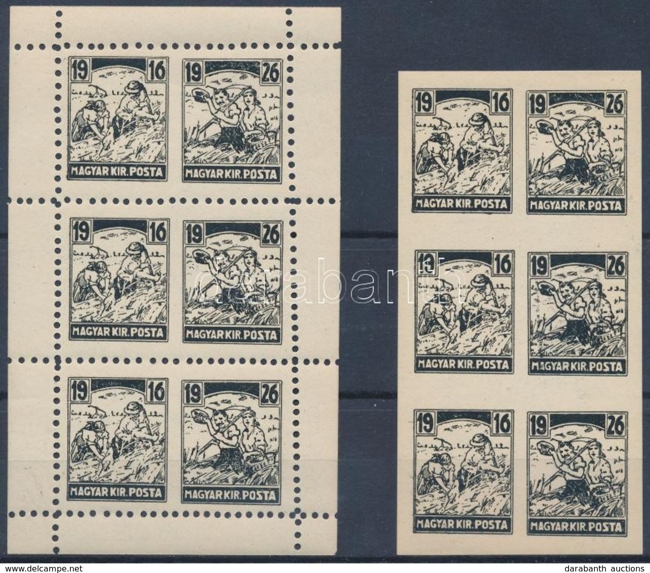 ** 1926/1ac + 1bc Búcsúzó Arató Emlékívpár (24.000) / Souvenir Sheet Pair - Autres & Non Classés