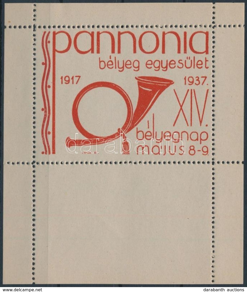 ** 1937/2 Pannóniai Bélyegegyesület Emlékív / Souvenir Sheet - Other & Unclassified