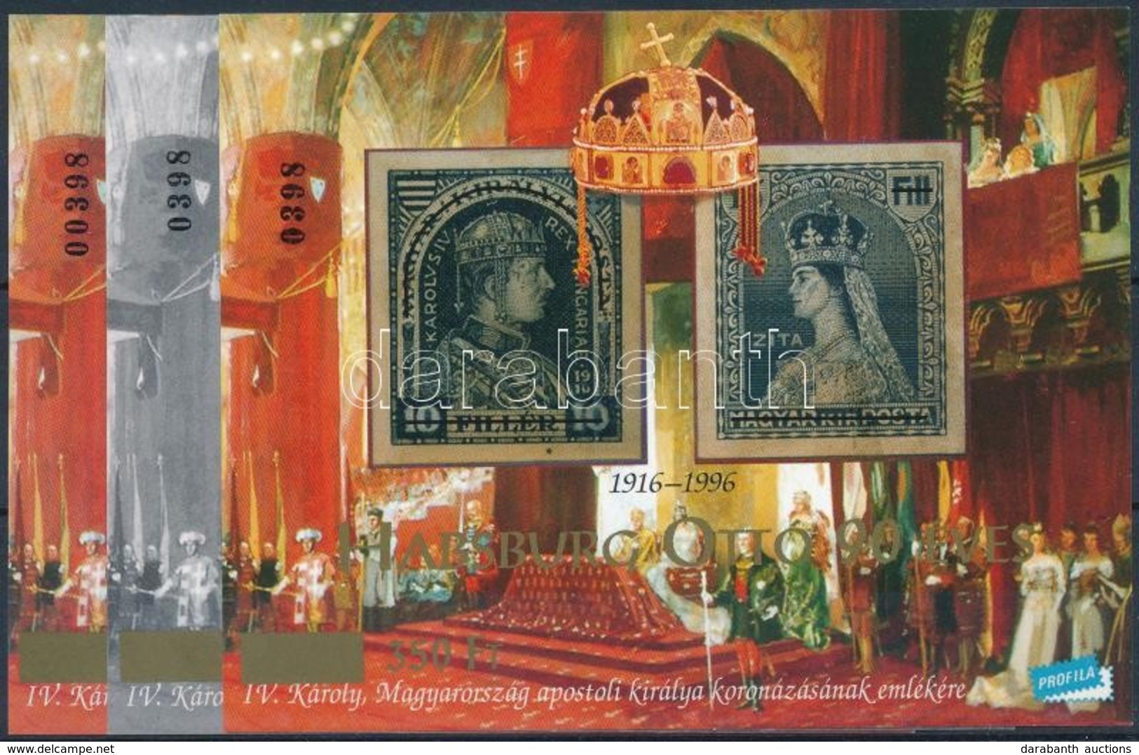 ** 2002/46 Habsburg Ottó 90 éves 3 Db-os Emlékív Garnitúra Azonos Sorszámmal (18.000) / Souvenir Sheet Collection With 3 - Sonstige & Ohne Zuordnung