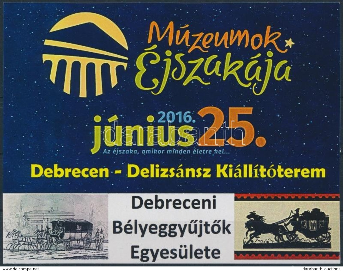 ** 2016 Múzeumok éjszakája - Debrecen Emlékív / Souvenir Sheet - Autres & Non Classés