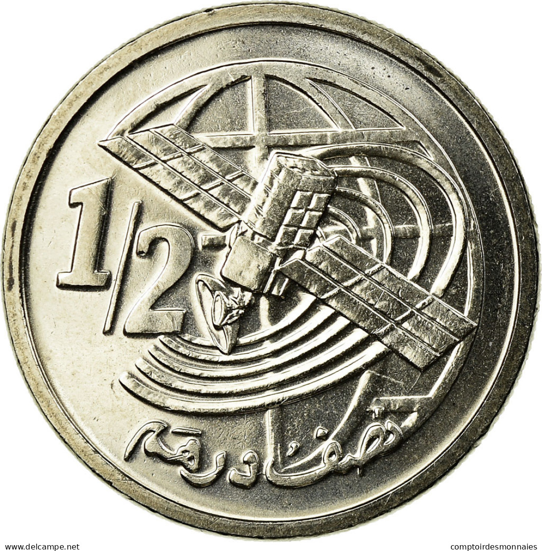 Monnaie, Maroc, Mohammed VI, 1/2 Dirham, 2002/AH1423, Paris, SPL, Copper-nickel - Maroc