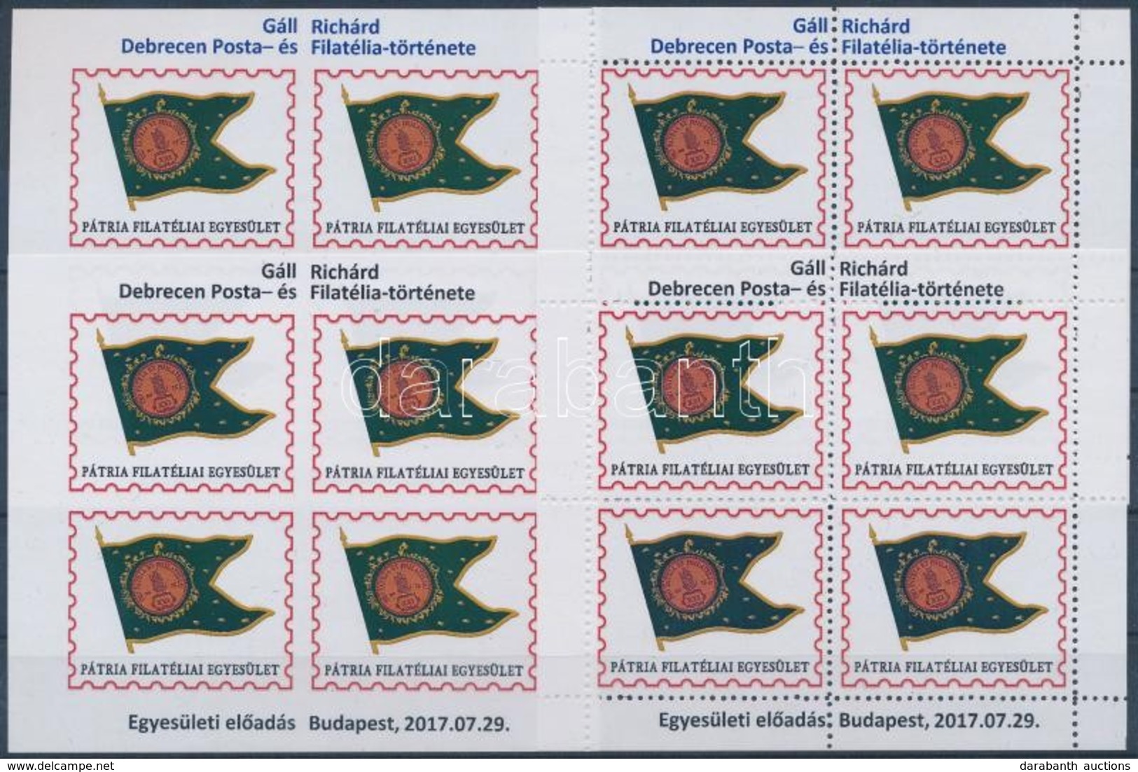 ** 2017 Pátria Filatéliai Egyesület 4 Db-os Emlékív Garnitúra / Souvenir Sheet Set - Autres & Non Classés