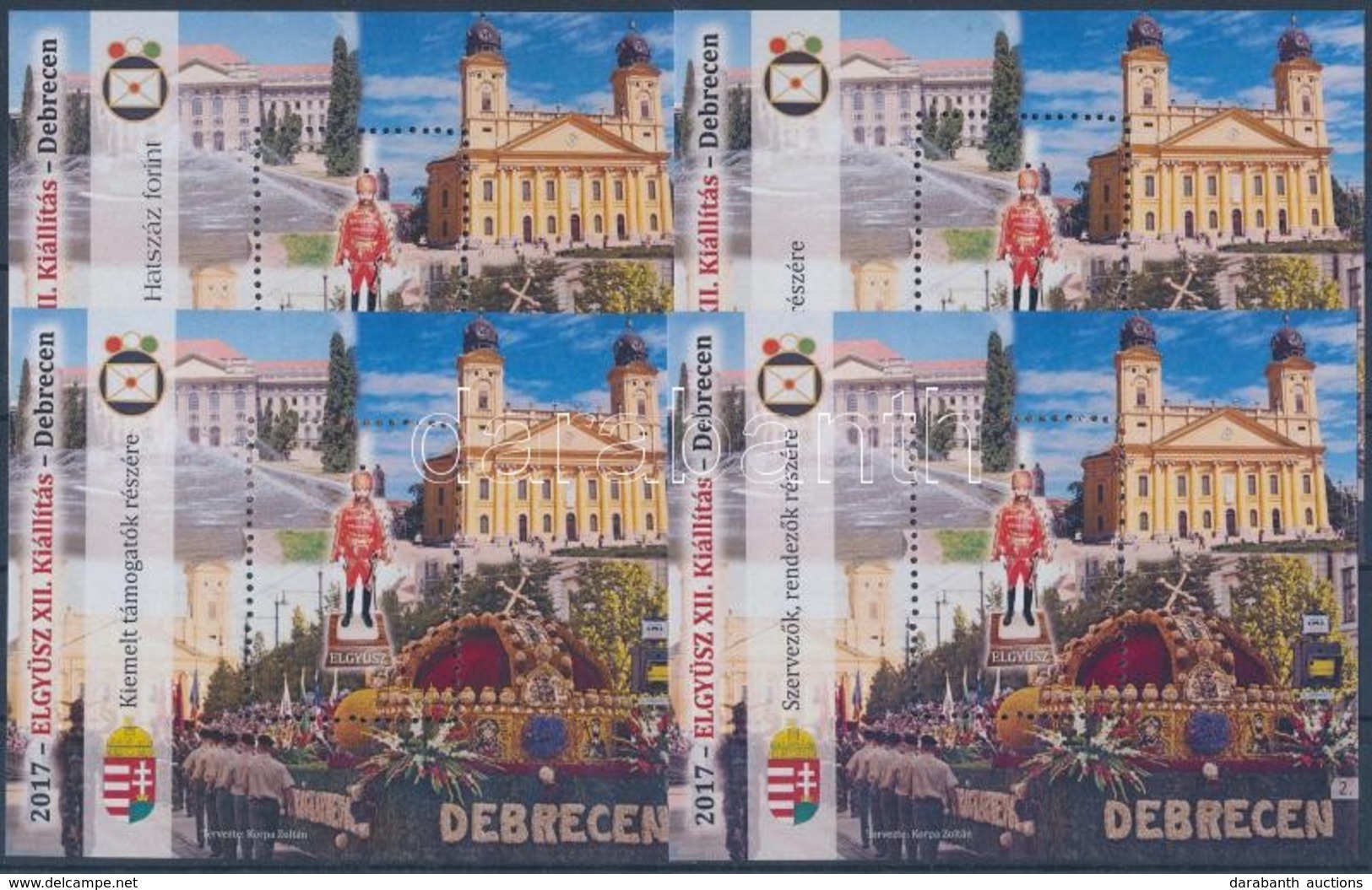 ** 2017 ELGYŰSZ Debrecen 4 Db-os Emlékív Szett / Souvenir Sheet Set - Autres & Non Classés