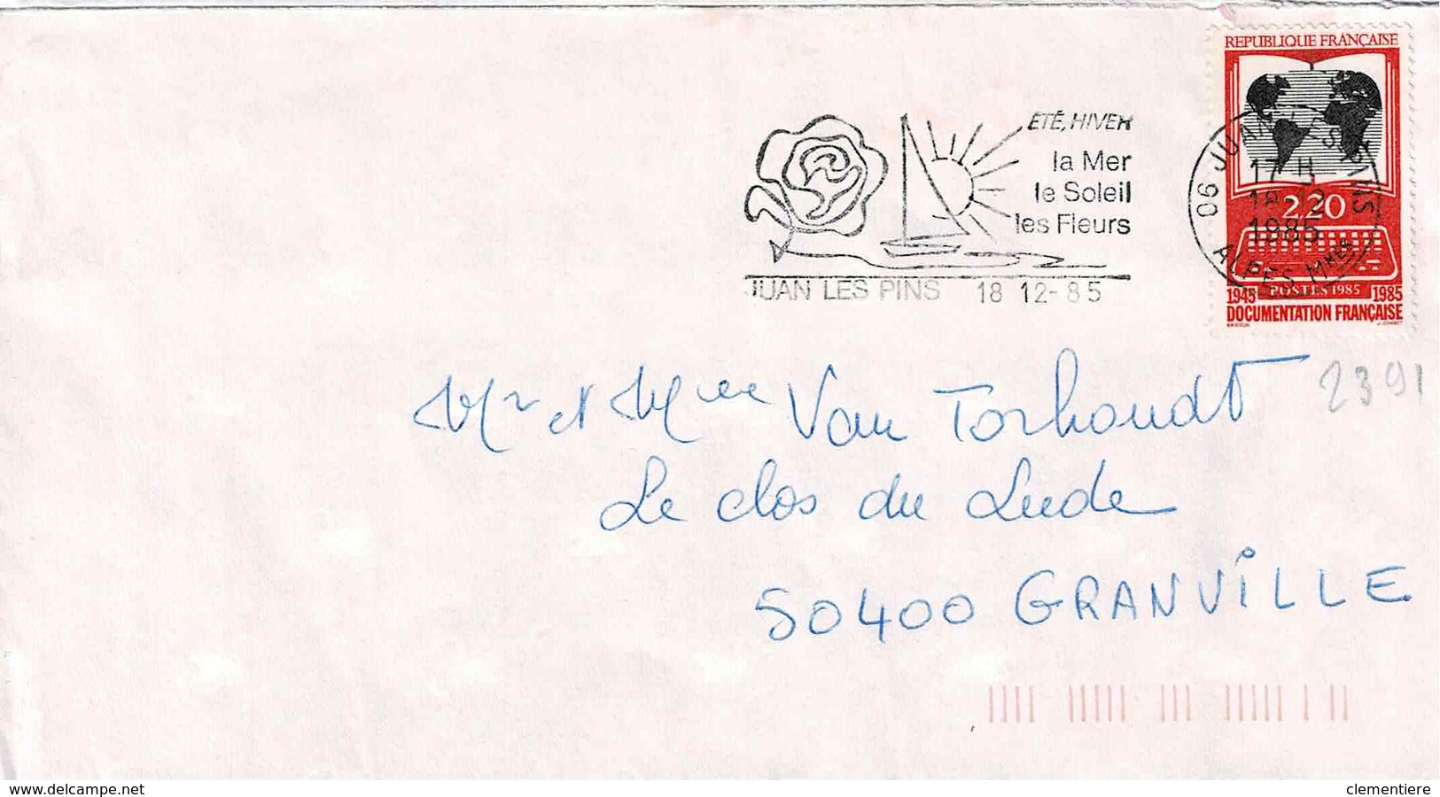 TP  N° 2391 Seul Sur Enveloppe De Juan Les Pins - 1961-....