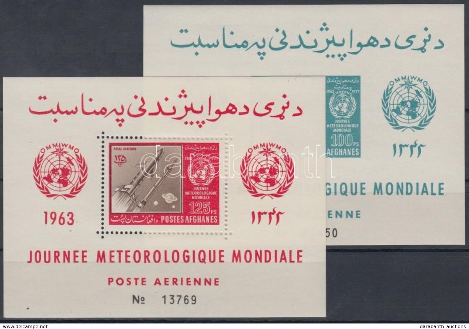 ** 1962 Meteorológiai Világnap Sor Mi 764-774, A Vágott Típusokkal (összesen 13 érték) + Blokk 41B + 42A (2 Stecklapon) - Autres & Non Classés