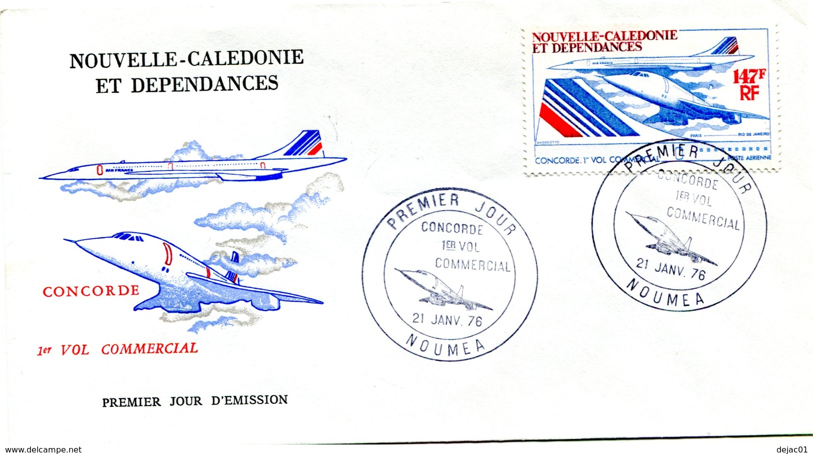 Nouvelle Calédonie - FDC Yvert PA 169 Concorde - X 930 - FDC