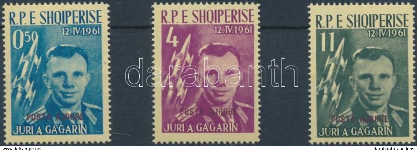 ** 1962 Gagarin Sor Felülnyomással Mi 647-649a - Autres & Non Classés